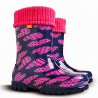 Holínky demar Twister Lux Print V 0038 0039 Srdce s puntíky